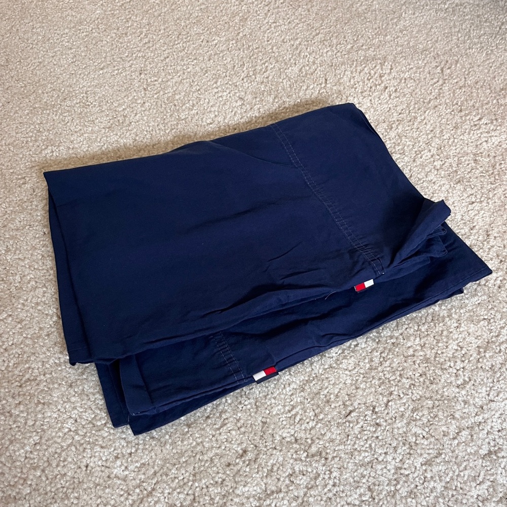navy blue tommy hilfiger pillow cases